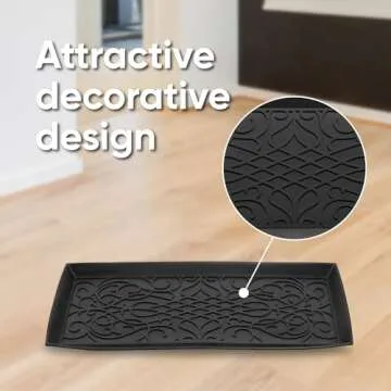 Superio Heavy Duty Rubber Boot Tray for Indoors Outdoors