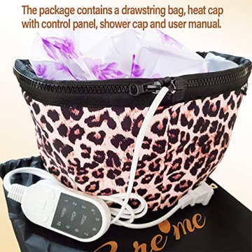 Electric Thermal Heat Cap for Silky, Shiny Hair Treatments