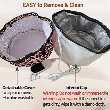 Electric Thermal Heat Cap for Silky, Shiny Hair Treatments