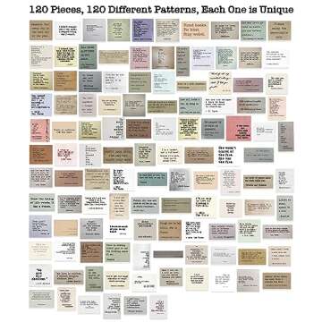 LakoArt Retro Quote Stickers – 120 Unique Designs for Creativity