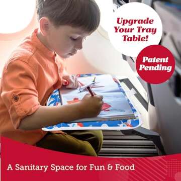 Lusso Gear Kids Airplane Tray Table Cover with Pockets – Travel Essentials for Toddlers – Travel...