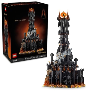 LEGO Icons Lord of The Rings Barad-dûr Building Set - Epic Fortress with 10 Minifigures