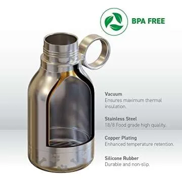 Portable Insulated Travel Bottle for Pet Owners 37 Ounce
