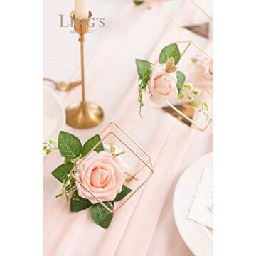 Gold Geometric Rustic Wedding Centerpieces for Decor