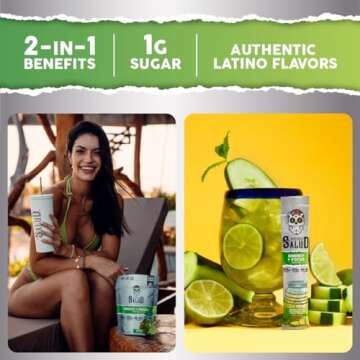 Salud 2-in-1 Energy and Focus Drink Powder - Refreshing Hydration