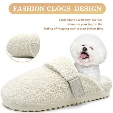ONCAI Women's Fluff Slippers Soft Sherpa Indoor Outdoor