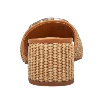 Steve Madden Women's Santana Heeled Sandal, Raffia, 8