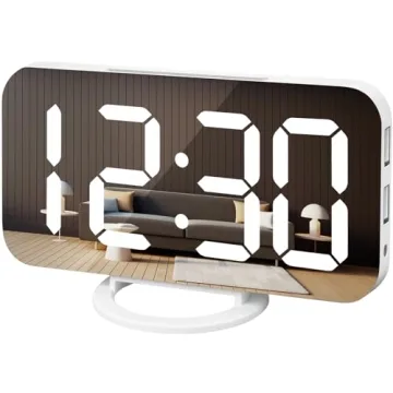 Stylish WulaWindy Digital Alarm Clock with USB Charger