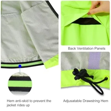 BALEAF Men's Cycling Rain Jacket - Waterproof & Packable