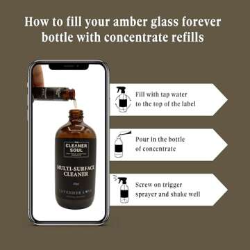 The Cleaner Soul Lavender Love Concentrate Non-Toxic Multi-Purpose Cleaner - 4 Pack