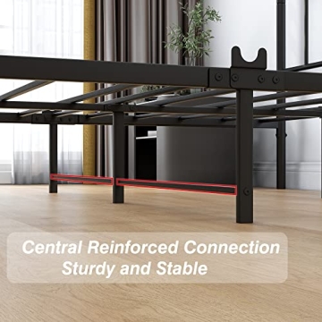 DUMEE Metal Queen Bed Frame for Stylish Storage Solutions