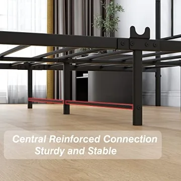 DUMEE Metal Queen Bed Frame for Stylish Storage Solutions