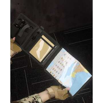 GEEDUD Map Case, Tactical Notebook, Multifunctional Water-resistant Map Case for Military Hiking, Ta...