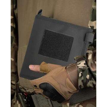 GEEDUD Map Case, Tactical Notebook, Multifunctional Water-resistant Map Case for Military Hiking, Tactical, Outdoor Activities(Black)