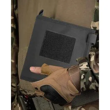 GEEDUD Map Case, Tactical Notebook, Multifunctional Water-resistant Map Case for Military Hiking, Tactical, Outdoor Activities(Black)