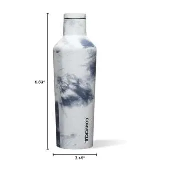 Corkcicle Disney Mickey Mouse 16 Ounce Canteen Triple Insulated Stainless Steel Water Bottle with Screw Cap and Extra Wide Mouth, Tie Dye