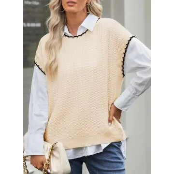 Trendy EVALESS Women’s Cap Sleeve Sweater Vest 2025