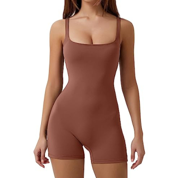 QINSEN Women's Stylish One Piece Romper for Yoga and Everyday Wear