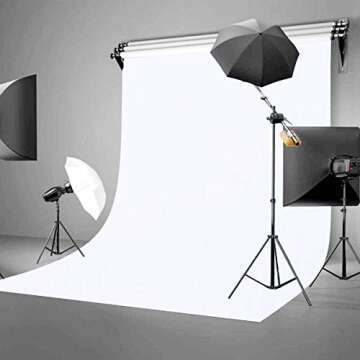 White Photography Backdrop for Photoshoot,Photo Backdrop Curtain,Perfect White Backdrops for Party P...