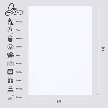 White Photography Backdrop for Photoshoot,Photo Backdrop Curtain,Perfect White Backdrops for Party Portrait Photoshoots Video Studio