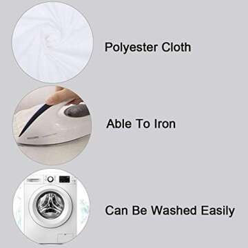 White Photography Backdrop for Photoshoot,Photo Backdrop Curtain,Perfect White Backdrops for Party Portrait Photoshoots Video Studio