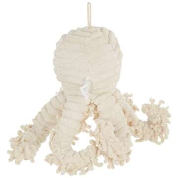 Petlou Durable Natural Nubby Plush Dog Toys with Squeaker and Crinkle Paper in Multi-Size (Natural O...