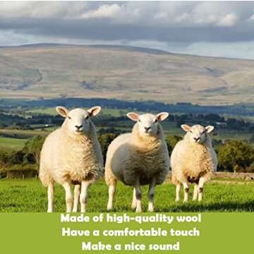 Felt Ukulele Picks,10 Piece Felt Heart Shape Pick for Ukulele Guitar Bass with pick holder case (Multiple colors 10 PCS)