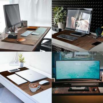 Leather Desk Mat Set | Premium Full Grain Leather Accessories