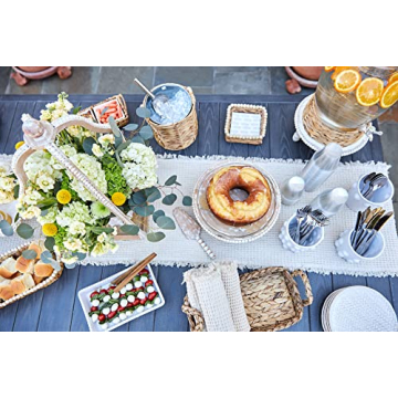 Mud Pie Beaded Wood Cake Stand Set for All Occasions