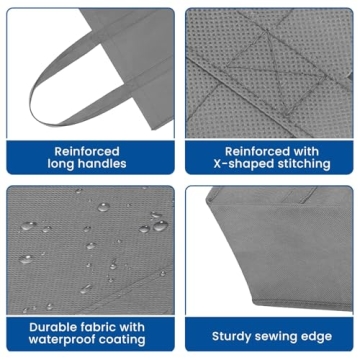 WISELIFE Eco-Friendly Reusable Grocery Bags 10 Pack