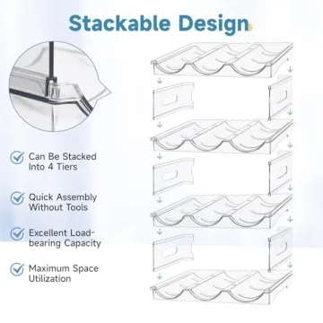 IROONN Water Bottle Organizer Stackable Storage for Bottles