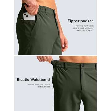 G Gradual Lightweight Golf Shorts for Men - 7" Comfort