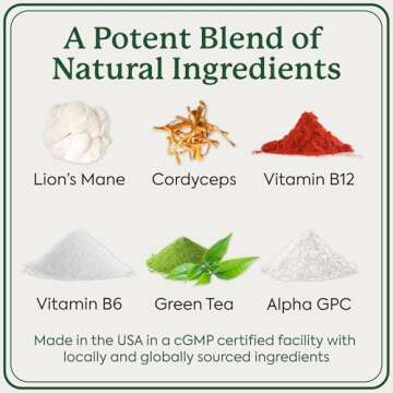 Plant People WonderFocus Mushroom Gummies with Lion’s Mane & Cordyceps - Nootropic Brain Supplement Boosts Memory, Focus, Energy & Mood in Adults | No Sugar, 100% Vegan, Citrus Flavor, 60 Count