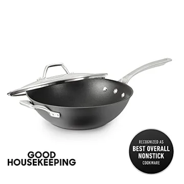 Calphalon 12-Inch Nonstick Wok for Easy Cooking and Cleaning