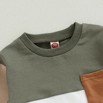 Toddler Color Block Pullover & Joggers - Stylish Winter Set