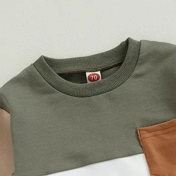 Toddler Color Block Pullover & Joggers - Stylish Winter Set