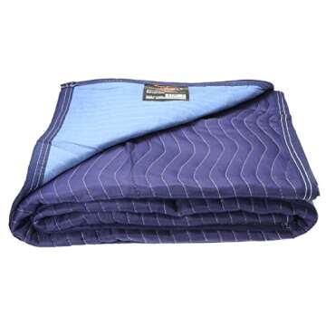 US Cargo Control Moving Blankets 80"x72" MBMEGA85 Mega Mover, (85 lb/doz weight), Professional Quilt...