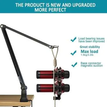 Mercase Adjustable Boom Arm for Podcasting and Gaming