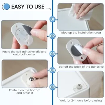 Self Adhesive Caster Wheels for Easy Kitchen Mobility