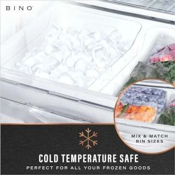 BINO | Plastic Organizer Bins, Small - 4 Pack | The SOHO Collection | Multi-Use Organizer Bins | Pantry Organizer & Freezer Organizer Bins | Plastic Storage Containers | Bins for Home & Kitchen Org