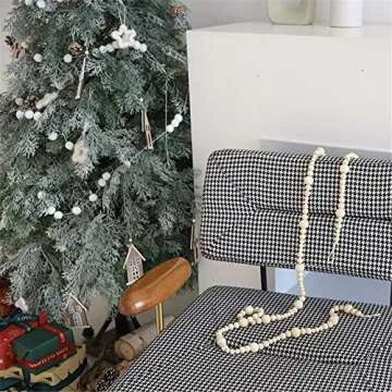 Ochine Wood Bead Garland 7.2 Feet for Rustic Decor