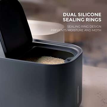 Zuutii Rice Storage Container for Dry Food and Pet Food