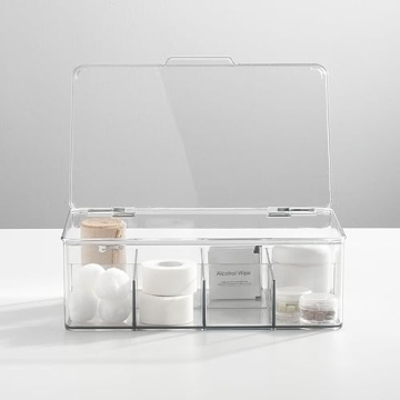 mDesign First Aid Storage Organizer Kit - Clear 2 Pack