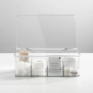 mDesign First Aid Storage Organizer Kit - Clear 2 Pack