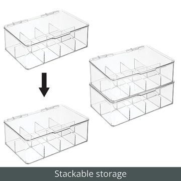 mDesign First Aid Storage Organizer Kit - Clear 2 Pack