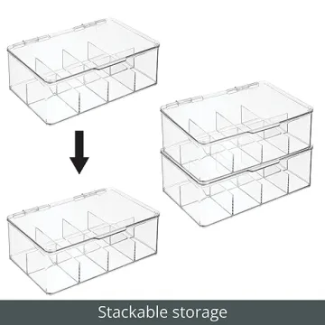 mDesign First Aid Storage Organizer Kit - Clear 2 Pack