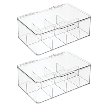 mDesign First Aid Storage Organizer Kit - Clear 2 Pack