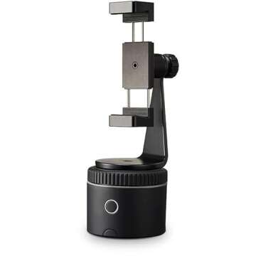 Pivo Equestrian Silver Starter Pack, Auto Face, Body, Horse Phone Tracking Holder, Ai-Powered 360° Rotation, Remote Control for Hands-Free Video Recording with Smart Mount and Travel Case