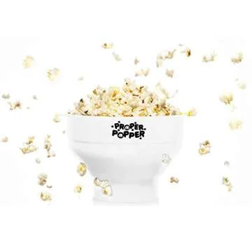 The Original Proper Popper Microwave Popcorn Popper, Silicone Popcorn Maker, Collapsible Bowl BPA Fr...
