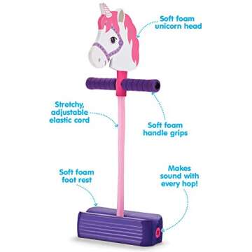 Kidoozie Foam Unicorn Pogo Jumper for Kids 4+